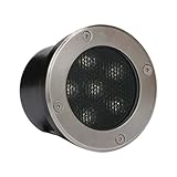 Außen LED Bodeneinbaustrahler - Blendfreie Wabeneinbauleuchten, AC110~230V Landschafts-Rasendekorationsbeleuchtung, IP67 Wasserdichter Strahler Boden-Gartenstrahler ( Color : Warm White , Size : 6W )