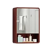 BathroomSpiegelschrank Wandschrank Wasserdichter Hängeschrank mit Regal, Aufbewahrungsschrank, geeignet für Badezimmer, Toilette, einfacher Stil (Größe: 120 cm)
