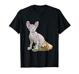 Lustige Sphynx Katze Pflanze Basis Haustier haarlos Katzenliebhaber T-Shirt