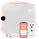 Klarstein Elektroheizung, Konvektor-Heizung mit Bodenrollen, Mobile Elektroheizung Energiesparend, Leise Heizung Elektrisch, Standgerät Heizkörper Elektrisch mit Thermostat & App-Steuerung, 1000 W