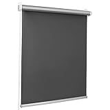 ROLLMAXXX Thermo Verdunkelungsrollo Klemmfix ohne Bohren (130 x 150 cm, Grau)