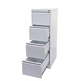 Hängeregisterschrank HWC-H16, Aktenschrank Büroschrank Stahlschrank, Format Legal + A4 abschließbar 134x46x62cm - weiß