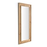 MOBILI FIVER, Rechteckiger Wandspiegel, Rahmen aus Rustikal Eiche, Angelica 160x67, 160 x 67 x 3,6 cm, Made in Italy