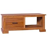 YOPOTIKA TV-Schrank Wohnwand TV-Ständer Fernsehschrank TV Lowboard für Wohnzimmer 90x50x37 cm Massivholz Teak