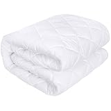 Utopia Bedding Gesteppte Matratzenauflage 180x200 cm, Weich Mikrofaser Matratzen Topper, Höhe bis 38 cm mit Spannumrandung, Matratzenschoner Unterbett auch für Boxspring-Betten (Weiß)