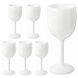 Schramm® Mehrweg Weingläser in weiß wählbar 6, 12, 24 oder 48 Stück Champagner Glas Sektflöten Sektkelch Stielglas Champagner Gläser Fassungsvermögen ca. 300ml, Größe:6 Stück