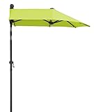 Schneider Sonnenschirm Salerno mezza, apfelgrün, 150x150 cm rechteckig, Gestell Stahl, Bespannung Polyester, 5.94 kg