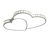 wanwanper Deckenleuchte in Herzform, Kronleuchter, LED Kinderzimmer Deckenlampe, Schlafzimmerlampe, Acrylkristall-Schirm, Dekolampe, Schlafzimmerleuchte, für Wohnzimmer, Schlafzimmer, Kinderzimmer
