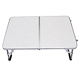 Homoyoyo Sofa-Beistelltisch Tragbarer Picknicktisch Tragbarer Picknicktisch Faltbarer Notebook-Tisch Klappbarer Bocktisch Tragbarer Tisch Aus Aluminium Grill-Schreibtisch