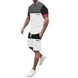 Leinenanzug Herren Herrenmode Set Aus Kurzärmligem T Shirt Und Shorts Den Sommer 2 Teiliges Outfit Kurzarm Kurzarm Sets Laufhose Laufshirt Sport Sportanzug 2-Teiliges Track Suits