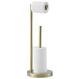 Antrimmilly Toilettenpapierrollenhalter, Toilettenpapier-Aufbewahrungsregal Aus Edelstahl für Badezimmer, Spezieller Papierhandtuchspender (Gold)