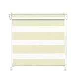 Klemmfix Click 3 in 1 Doppelrollo vanille | Duorollo auch für Wand- und Deckenmontage | fertig vormontiert für einfache Montage (105x150cm (Stoffbreite 101cm))