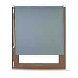 Relaxdays, grau Verdunkelungsrollo, Hitzeschutz, Thermo Rollo Klemmfix, blickdicht, Seitenzugrollo 120x165, Stoff 116 cm, Aluminiumrohr, 120x160cm