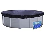 QUICK STAR Solarplane Pool Rund Ø 460cm für Pools 366-400 cm Winterabdeckplane Poolabdeckung 200g/m² Schwarz