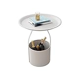 jinyi2016SHOP Beistelltisch Couchtisch Metall-Endtisch, Runder Metalltabelle, Outdoor & Indoor-Snack-Tisch, Abnehmbarer Tablett Tisch für Wohnzimmer-Schlafzimmer-Balkon-Büro Sofatische (Color : B)