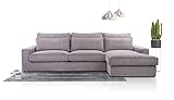 Siblo Ecksofa mit Kissen 89x312x168 cm Cleo Kollektion - Elegante Polstersofa - Große Couch L Form für Wohnzimmer - Freistehendes L-Sofa - Eckcouch 3-Sitzer - Grau - Rechte Seite