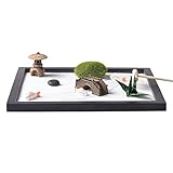 Zen Garten-Sandtisch | Mini-Zen-Deko-Set | Gartenzubehör-Set für Zuhause, Schreibtisch, Entspannung, Sandkasten-Dekoration