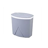 Mülleimer Kosmetikeimer Pp material haushalt mülleimer wohnzimmer bad küche kunststoff mülleimer Treteimer Bad Mülleimer Abfalleimer (Color : Grigio)