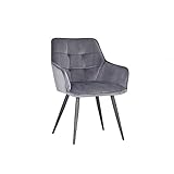 Fabryka Mebli Idźczak Ecksofa Stuhl Lusi Esszimmerstuhl Polsterstuhl Designerstuhl Wohnzimmerstuhl - Wohnzimmer, Esszimmer Modern Design (Grau)