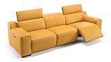 sofanella - Ledercouch 3-Sitzer Loreto Relaxsofa italienisch