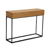 Terra Home - Konsolentisch Lykke - Braun-Schwarz, 100x30x75 cm, Holz, mit Schubladen, Industrial, modern, Konsole für Flur oder Wohnzimmer