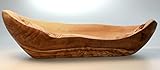 Figura Santa - Olivenholz Brotkorb BAGUETTE - Baguettekorb aus Holz für Häppchen Baguette Snacks Nüsse kleines Obst Holzschale ca. L24-26 cm