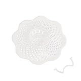 Clicitina Hair Catcher Badezimmer-Badewannensieb in Weiß Home Badezimmer Kunststoff Abfluss Haarstopper Waschbecken Abtropfgestell Pflanzen Katzenschutz (White, One Size)