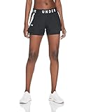 Under Armour Damen atmungsaktive Sporthose, Laufhose mit integrierten Kompressionsshorts Play Up 2-in-1 Shorts, Schwarz, S