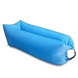 Retoo Wasserdichtes Aufblasbares Sofa 190x70cm mit Kompakte Tragebeutel, Luftsofa und Reißfestem Gewebe von bis zu 200kg, Ideal für Camping, Meer, Strand, Air Lounger, Indoor und Outdoor, Blau