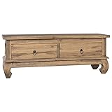 JUNZAI TV-Schrank, Fernsehschrank, Tv-möbel & Phonomöbel, Fernsehtisch, Tv Board, Fernsehkommode, Schrank Schlafzimmer, 110x35x40 cm Teak Massivholz