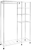 HAKU Möbel Rollgarderobe - mit 4 Ablagen und Kleiderstange, Höhe 181 cm