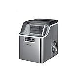 CLoxks Eismaschine Arbeitsplatte Eismaschine, 66lbs / 24h Auto-Selbstreinigung, 24 Stück Eiswürfel in 10-18 Minuten, tragbarer kompakter Eiswürfelmaschine