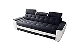 Robin Diana Sofa mit Schlaffunktion ohne Bettkasten 3 Verstellbare Kopfstützen Wohnzimmer-Sofa Schlafsofa Freistehende Couch Schlafcouch Wohnzimmermöbel Wohnlandschaft