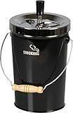Lifestyle-Ambiente XXL Drehascher Aschenbecher Smoking schwarz-Chrom