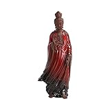 Sculpture/Statue Deko Guan-Yin skulptur Buddha Statue Keramik Statue for Zuhause Feng Shui Wohnzimmer Desktop Innendekoration Ornamente Skulpturen Deko (Color : A)