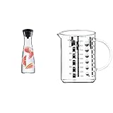 WMF Basic Wasserkaraffe 1,5 liter, Glaskaraffe mit Deckel, Silikondeckel, CloseUp-Verschluss & Gourmet Glas Messbecher 1l, hitzebeständiges Glas, Skalierung für Liter, Milliliter, Tassen und Gramm
