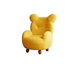 Bodensofa Sofa Stuhl Einzelsitz Kinder Erwachsene Mini Lazy Kleines Sofa Rückenlehne Kinderzimmer Einzelnes Kleines Sofa Bequemer Weicher Sofastuhl Bodenstuhl (Color : Geel, Size : Large)