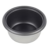 YARDWE Reiskocher Innentopf Edelstahl Innenkochtopf Ersatz Reiskocher Kochtopf Reiskocher Topf Ersatztopf Reiskocher Ersatz Zubehör für Schnellkochtopf Reiskocher 1.5L