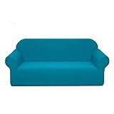 YQJYMFZ Stretchbezüge für Sofas und Stühle Stretchbezüge für Sofas für Wohnzimmer Sofabezüge Möbelbezüge mit elastischer Unterseite (Blau 4-Sitzer