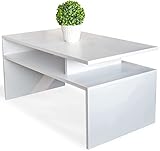 MeblePitus.pl Weiß Couchtisch für das Wohnzimmer - modernistischer Look, minimalistischer Stil - Betonelement Couchtisch