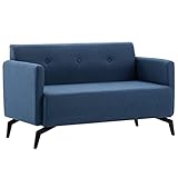 Makastle Sofa 2-Sitzer Couch Polstersofa Lounge Bank Küchensofa Sitzbank für Küche oder Esszimmer, Polsterbank Sessel Sofa Küchenbank Sofabank Sitzmöbel Wohnzimmer, 115 x 60 x 67 cm Blau
