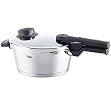 Fissler Vitavit Comfort / Induktions-Schnellkochtopf (2,5 L, Ø 18 cm) Edelstahl-Dampfkochtopf, 2 Garstufen, stapelbar, alle Herdarten- auch Induktion