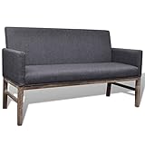 Makastle Sofa 2 Sitzer Couch Polstersofa Lounge Bank Küchensofa Sitzbank für Küche oder Esszimmer, Polsterbank Sessel Sofa Küchenbank Sofabank Sitzmöbel Wohnzimmer, Dunkelgrau 140 x 65 x 85 cm