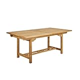 NATERIAL - Gartentisch ANTEA - 6 bis 10 Personen - Gartentisch ausziehbar - 180/240 x 100 x 75 cm - Teak FSC - Ausziehtisch - Garten Esstisch - Holztisch