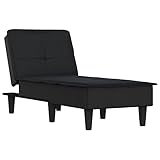 vidaXL Chaiselongue Stoff schwarz