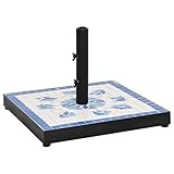 UYSELA Home Sets mit Sonnenschirmständer blau weiß eckig 12 kg