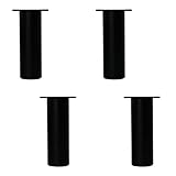 RSBRYSYBJ 4 Stück verstellbare Möbelbeine,Aluminiumlegierung Möbelfüße,Fernsehschrankbeine,Metall Sofabeine,Badezimmer schrankbeine,Höhenverstellbar 0-10 mm,Schwarz,25cm/9.8in