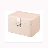 Schmuckkästchen, Aufbewahrungsbox, automatische Aufbewahrungsbox, Kunstleder, 3 Schichten, halbautomatische Reise-Schmuckschatulle, mit integriertem Spiegelring, Ohrring