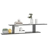 TV-Regal zur Wandmontage, moderner Spanplatte, schwimmender Blumenständer für Foto, Hybrid, Dekoration für Zuhause, Büro, Schlafzimmer, Arbeitszimmer, 125 x