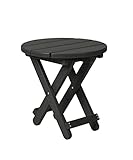 Keter Lakeside Adirondack Deluxe Runder Beistelltisch – perfekt für Outdoor-Feuerstelle und Keine Montage, schwarz